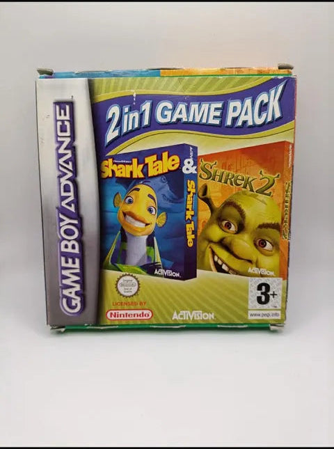 2-in-1 Game Pack Shrek/Shark Tale (Complete) GBA